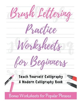 David Fletcher Brush Lettering Practice Worksheets for Beginners - T (Paperback)