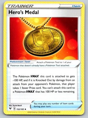 Hero's Medal 152/185 Uncommon Vivid Voltage Pokemon Near Mint