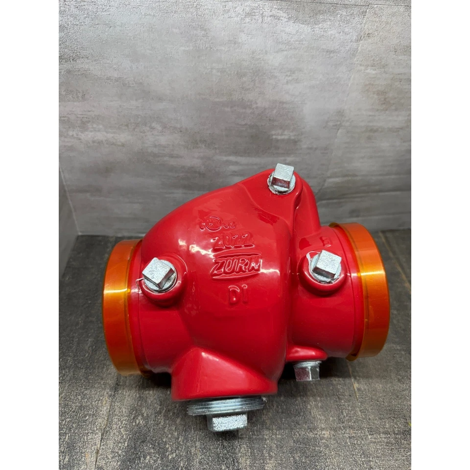 ZURN 4 Fire Riser Check Grooved UL ULC FM Tapped Gauge Drain 300PSI - Image 3 of 4