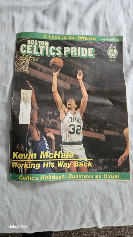 Boston Celtics Pride 1988 Kevin McHale Magazine NBA Basketball Sports NBA Vintag