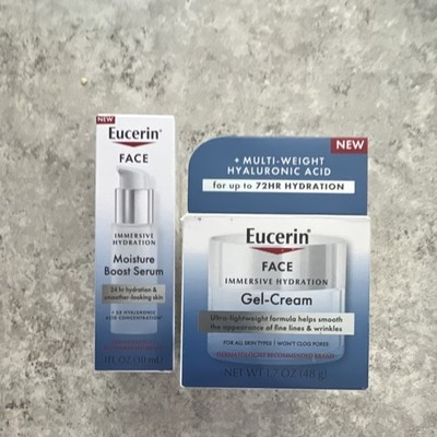 Eucerin Immersive Hydration Moisture Boost Serum 1 fl oz & Gel-Cream 1.7 oz Set