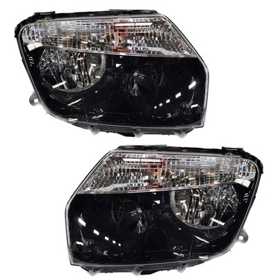 Headlight for Renault Duster 85 BLACK PAIR ( WITHOUT MOTOR )