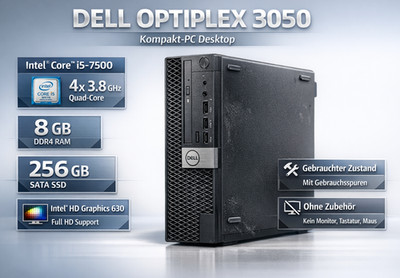 Dell OptiPlex 3050  i5-7500 3.80GHz - 8GB - 256GB SSD Pc Desktop Computer