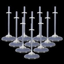 10 Pcs Doll Stands Display Holder for 11.5 Inch Dolls White Transparent Model Su