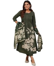 Women  s Viscose Anarkali Kurta Set with Dupatta