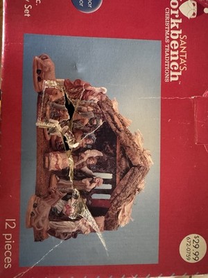 Christmas Manger Set 12 Piece Ceramic FIGURINES ONLY New Opened  Only For Pics.