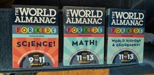 A Set Of 3 The World Almanac For Kids Puzzler Decks Science, History, Math