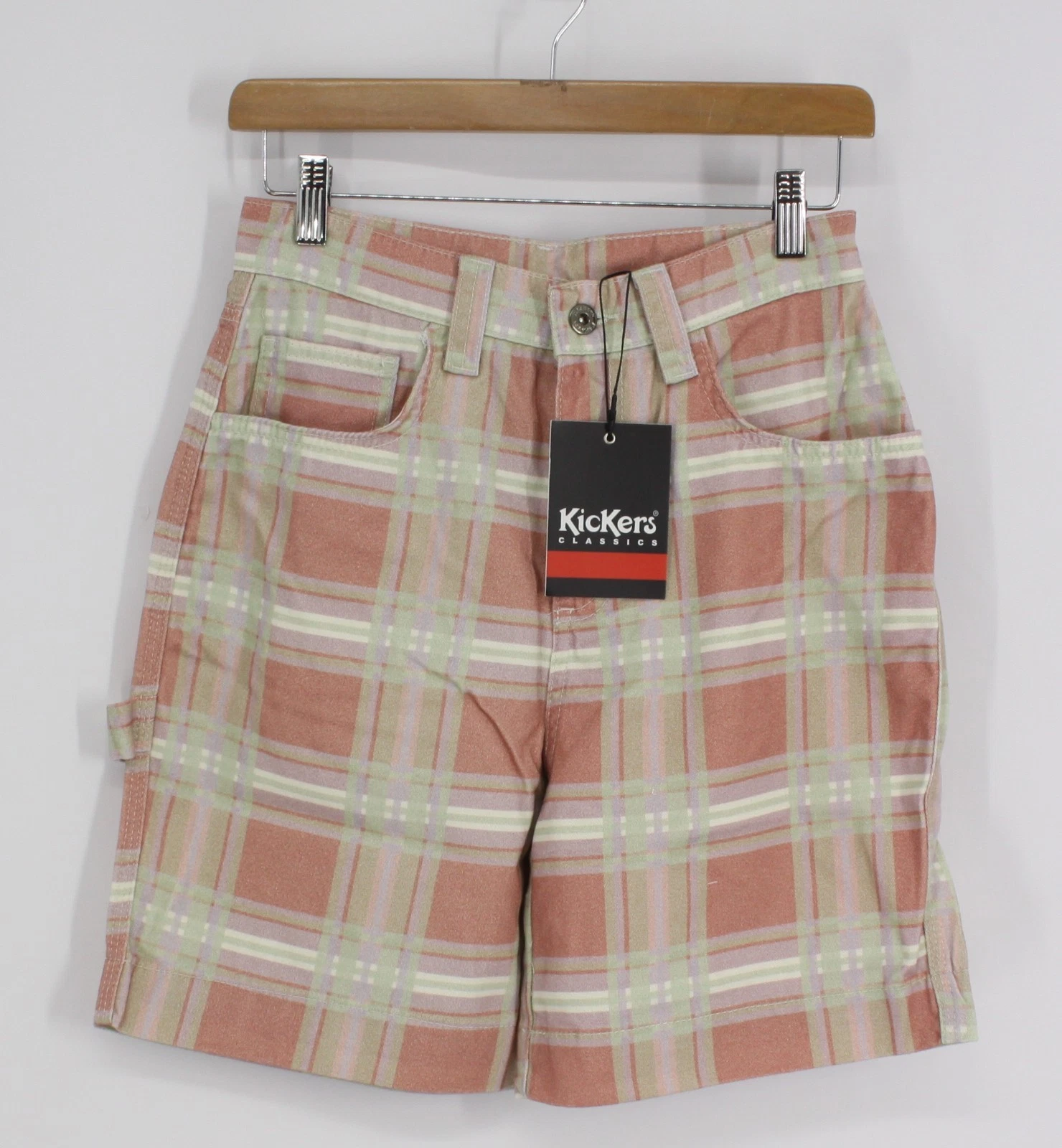 KICKERS MENS CHECK PRINT COMBAT SHORTS MULTI IB