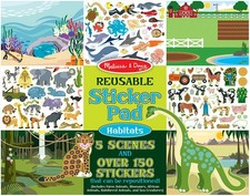 Melissa  Doug Reusable Sticker Pad-Habitats