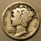 1925 P Mercury Dime 90% Silver G-VG  "Actual Coin Pictured- Not Cleaned"