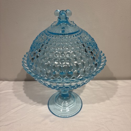 EAPG Adams Thousand Eye Large Blue Covered Compote 12” Tall RARE #130 Ca. 1880’s - Picture 2 of 14