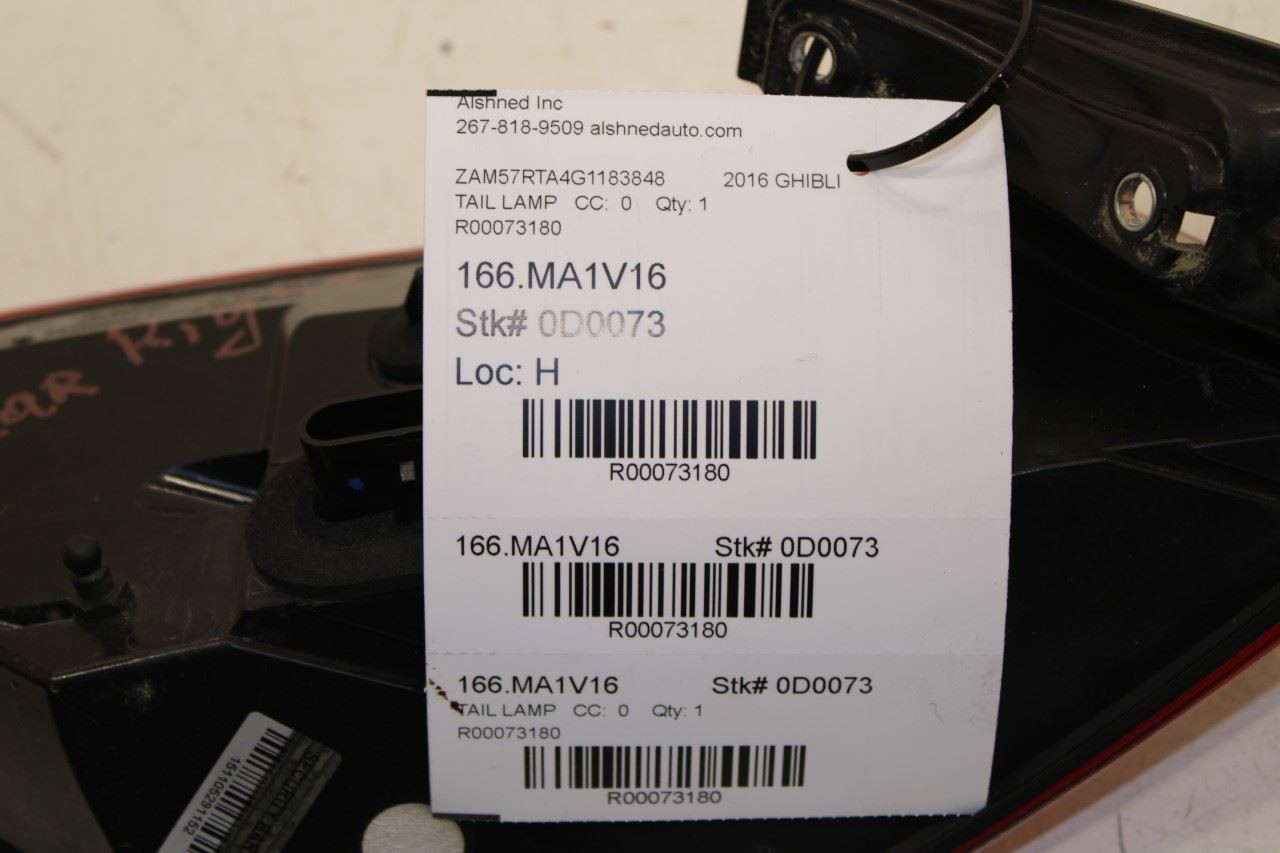 2014-20 Maserati Ghibli S Q4 Rear Right Passenger Side Tail Light Lamp 670107148