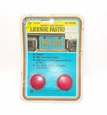 Hollywood Accessories Safety Reflector License Fastener New Old Stock