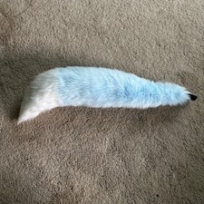 Pawstar, Furry tail, fursuit, tail, furry costume, blue and white, canine tail,