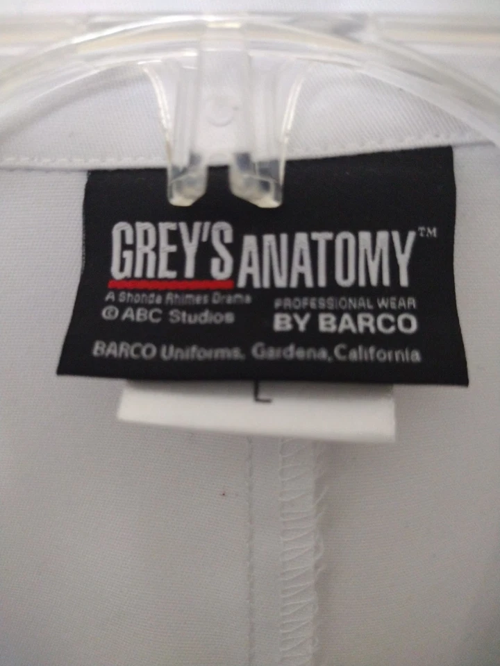 Women's Grey's Anatomy by Barco Signature Button Up White Lab Coat  Mid Length - Image 3 of 4