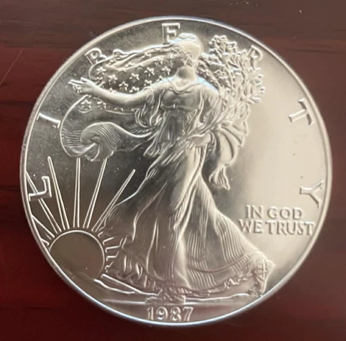 1987 American Silver Eagle Coin BU 1 Oz US $1 Dollar Uncirculated Brilliant