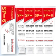 SP-6 6-Probiotic Whitening Toothpaste Brighten & Oral Health 4-Packs