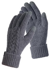 Womens Winter Merino Wool Gloves With Touchscreen Fingers Thermal Soft Skin-F...