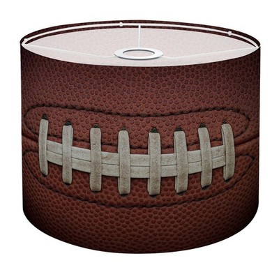 Drum Lamp Shades close up white stitches an American football Lampshade for F...