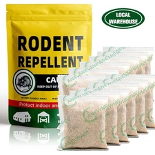 Rodent Deterrent Pouches for Home & Garage, Mice Repellent - 12 Pack Ultrasonic