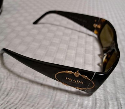 PRADA Vintage Sunglasses Tortoise Frame Brown Lens Big Oval  display picture 2