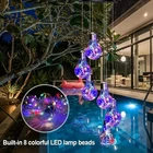 Solar Color Changing LED 6 Bulbs Wind Chimes Lights for Home Garden Patio Decor