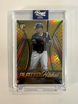 2025 Topps Pristine Rafael Devers Plated and Polished Gold Refractors #/50