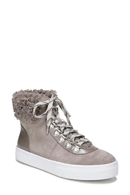 New  Sam Edelman Luther Faux Shearling High Top Sneaker women's  shoes boots