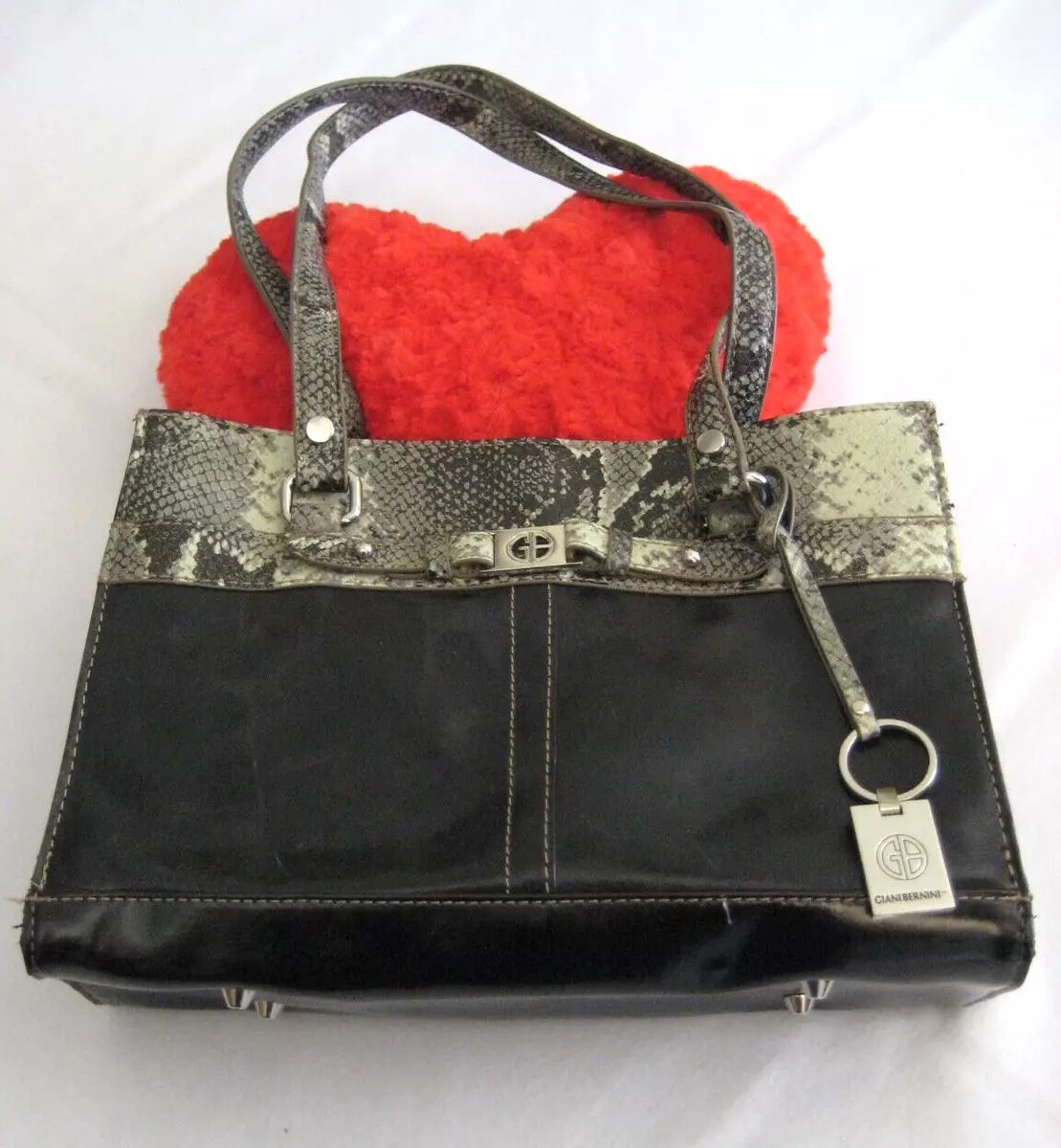 GIANI BERNINI Black Leather CROSSBODY Bag Purse | eBay