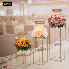 12 Pcs Metal Flower Stand with Hammer  Wedding Centerpieces  Party Decor, 3 Sizes