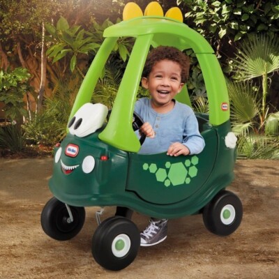 Kids Ride On Push Car Toy Little Tikes Go Green Cozy Coupe Dino