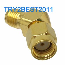 RP-SMA Male to RP-SMA Female Adapter  RF Connector 45 degree 135 angle for FPV