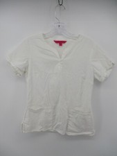 Beyond Scrubs Small Short Sleeve Notched Neck Scrub Top