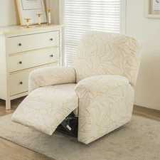 Flowers Printed Recliner Sofa Cover Stretch Slipcovers Non Slip Armchair Covers
