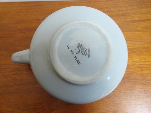 Mid Century Grau Soßenheber Harker Keramik SCHLANK BLATTGRAU Platin - Bild 7 von 9