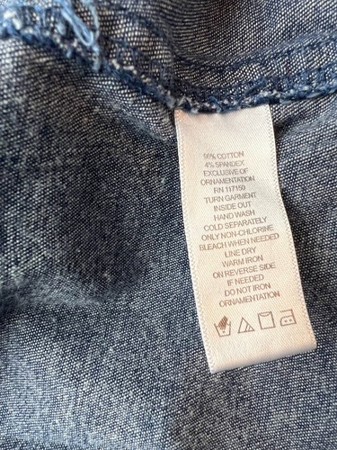 Quacker Factory Denim Trucker Jacket Plus size 1X Jean coat NWT Full Zip Studded - Picture 7 of 11