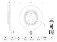 Original Bosch Bremsscheibe 0 986 479 G63 FüR Lexus Toyota