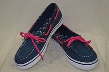 Sperry Top-Sider Girl  s Biscayne 1 Eye Navy/Pink/Glitter Boat Shoes - Size 4.5Y