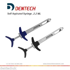 DENTECH Dental Self Aspirating Syringes Anaesthetic Syringe 2.2ml Dentist Lab CE