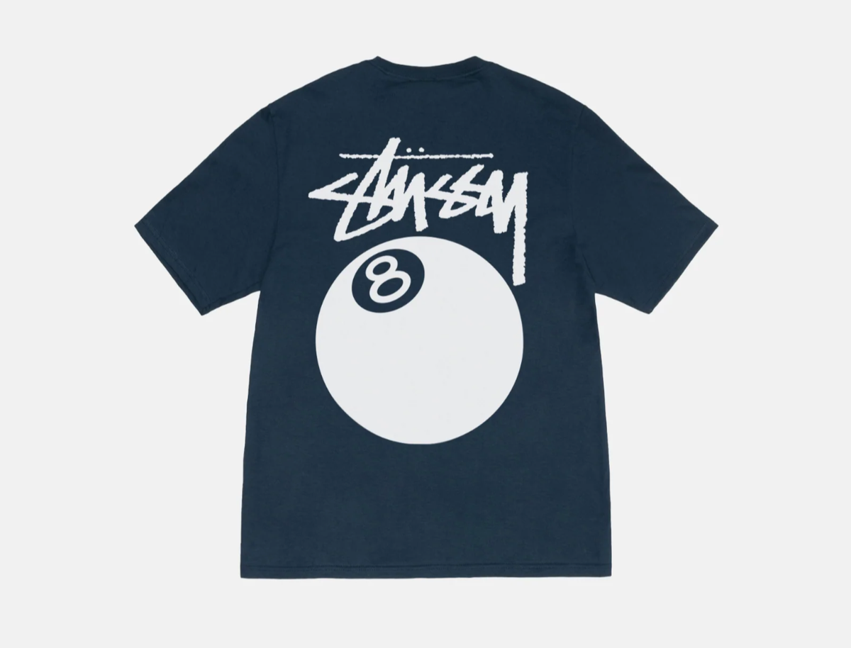 Stussy '8 Ball' T Shirt - Navy Size Large 1905103-NVY 2024