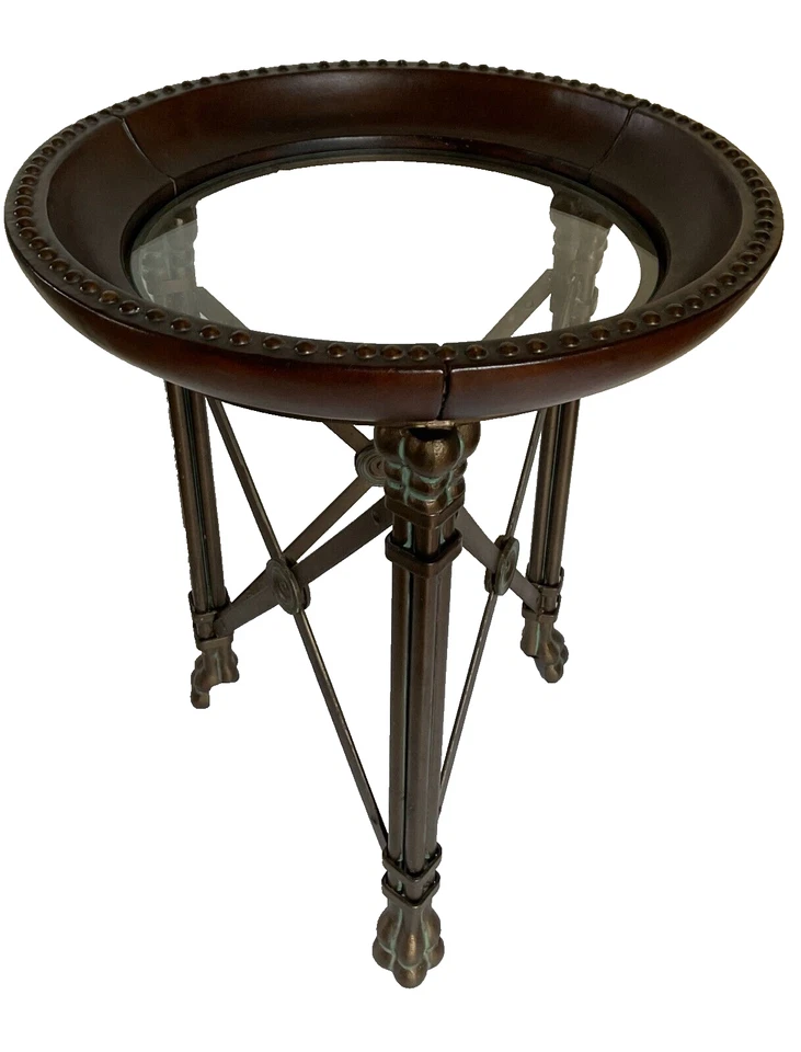 Mesa auxiliar estilo director Maitland Smith vintage años 80 Foto 3 de 4