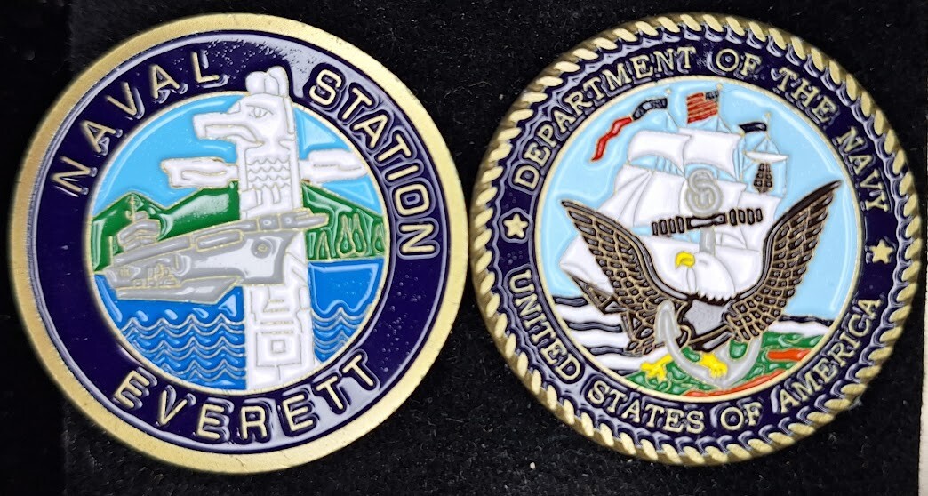 Navy Challenge Coin from Naval Station Everett