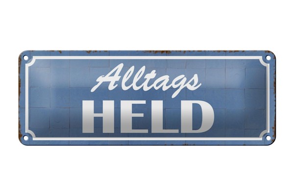 Blechschild Spruch 27X10 Cm Alltags Held Geschenk Metall Deko Schild Tin Sign-image