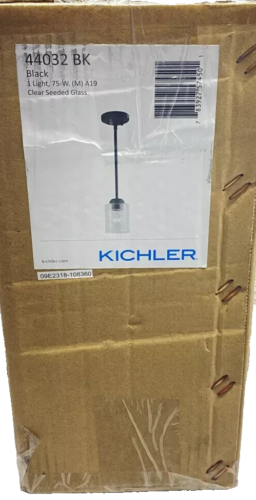 Kichler Winslow One Light Mini Pendant in Black 44032BK