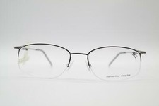 Vintage K. Kone by Alpina A5036 Black Silver Half Rim Glasses NOS