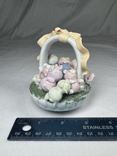 Ceramic Pigs in a Basket So Cute Pigs in a Basket Vintage Whimsical