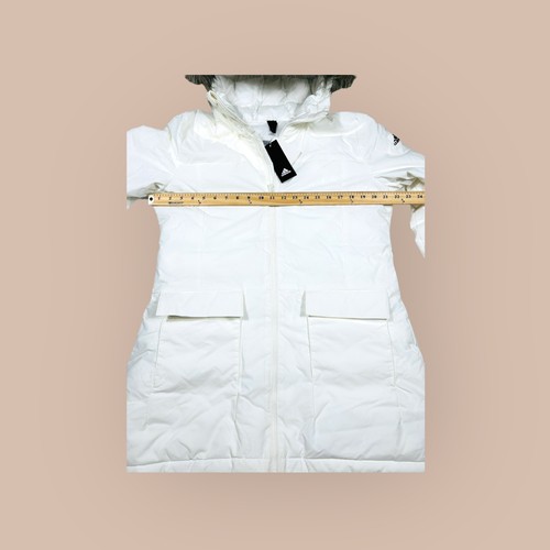Adidas Xploric Women's Faux Fur Hooded Parka Large White NWT 159.00 - Picture 8 of 9