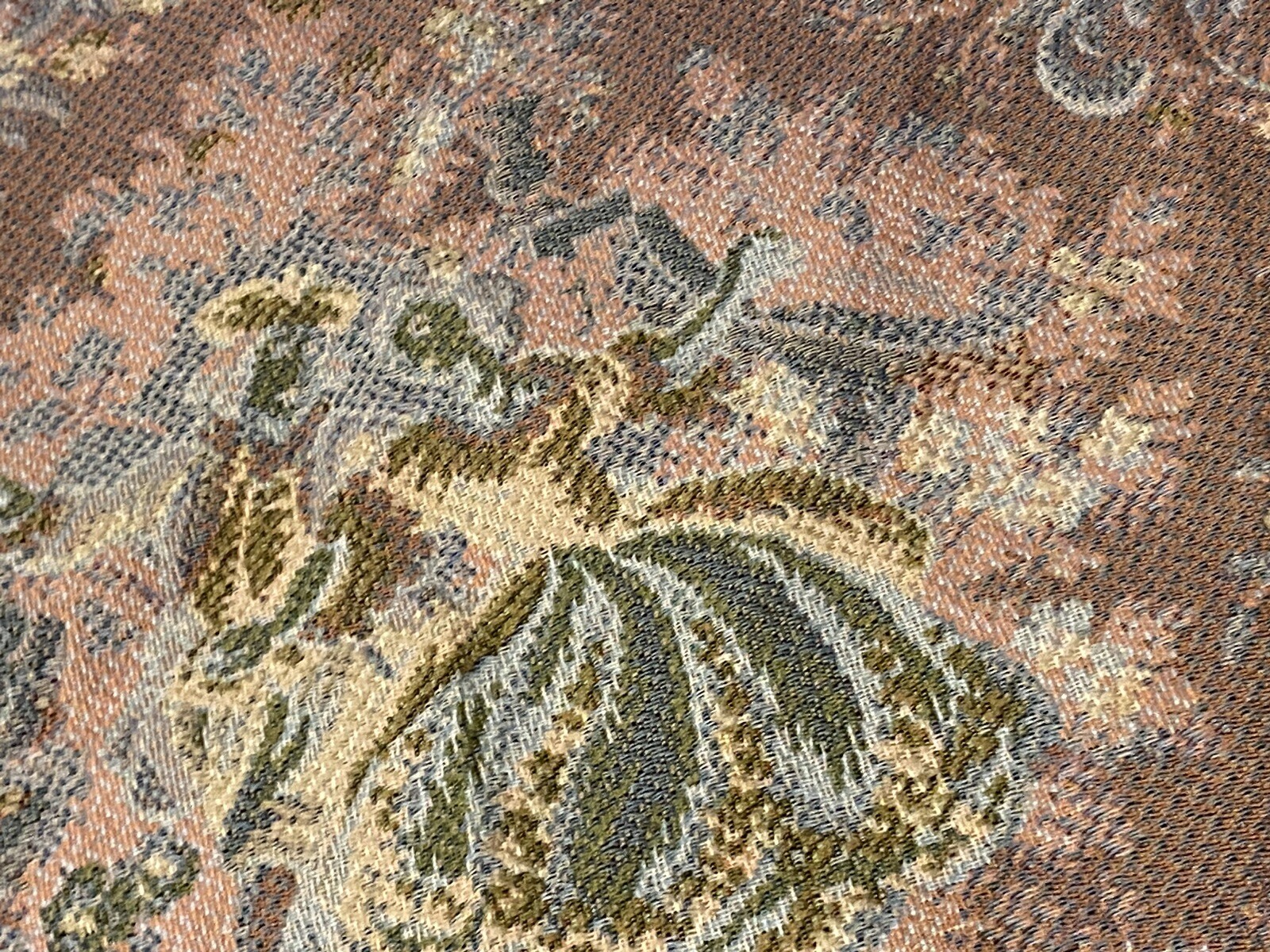 Vint Euro/French Armchair Upholstery Tapestry Fabric RemnantsSalvage