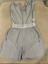 Mens MAN 2 In 1 Compression Shorts gray medium