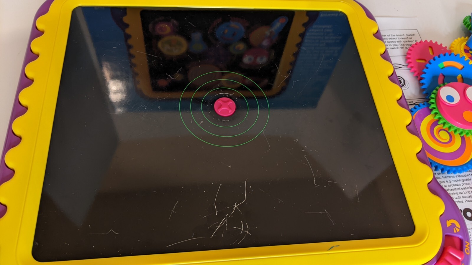 TOMY Gearation Mechanical Gear Board STEM Toy 1997 sensory